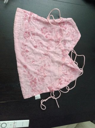 2 Top rosa con cuentas Talla L y M