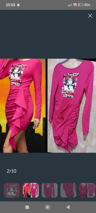 Nuevo.A Estrenar.Vestido Fucsia Wonder Woman
