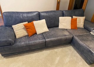 Sofá Chaise Longue XXL Azul