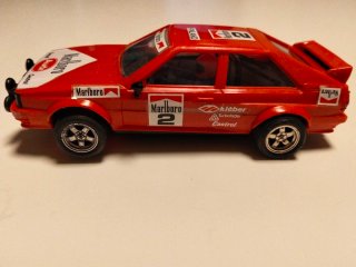 Lote Scalextric slot Exin Audi Quattro +despiece