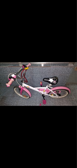 Bicicleta Infantil Blanca y Rosa