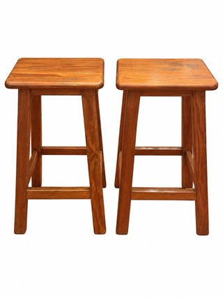 2 Taburetes Altos Madera Maciza