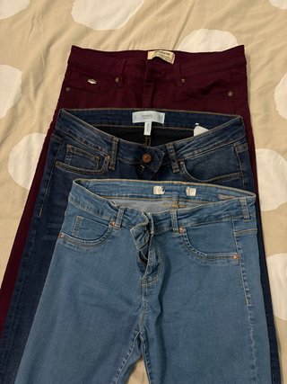 Pack 3 Pantalones Pitillo Mango Talla S