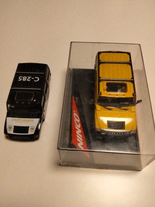 Ninco Raid slot Hummer Amarillo Carrocería Sheriff