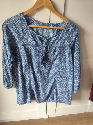 Camisa Sfera Estampada Azul y Blanca