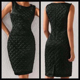 A estrenar Nuevo. Vestido guateado contraste liso