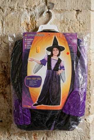 Disfraz Bruja Morada Talla 10/12 Años