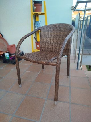 Silla ratán exterior