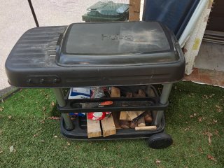 Barbacoa con ruedas