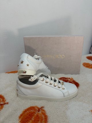 Jimmy Choo Cash Sneakers Bianche