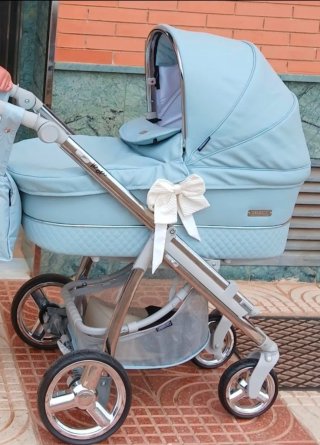 Carro Bebé Bebecar Capazo y Silla Paseo Azul