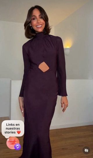 Vestido largo Zara con abertura T/M