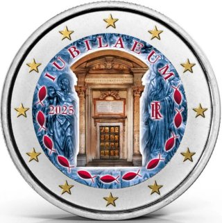 Moneda 2 Euros Color Jubileo 2025