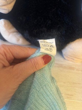 Jersey azul de lana y angora