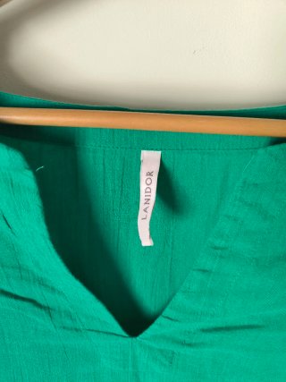 Túnica comprida Lanidor verde tam único até XXL