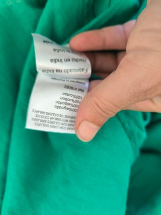 Túnica comprida Lanidor verde tam único até XXL