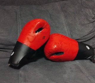 Guantes de Boxeo Rojos y Negros