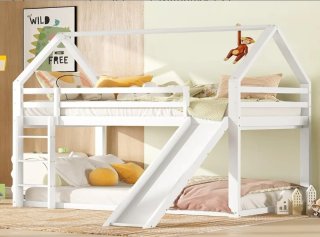 Litera infantil con tobogán y cama inferior