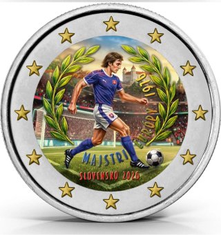 Moneda 2 Euros Color Fútbol