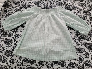 Blusa de cuadros verde menta