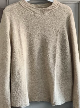 Jersey lana fina beige talla única