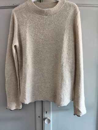Jersey lana fina beige talla única