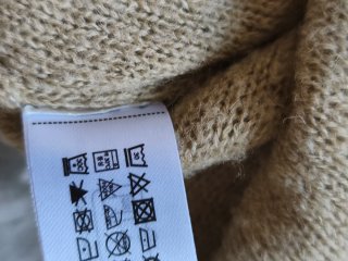 Jersey lana fina beige talla única