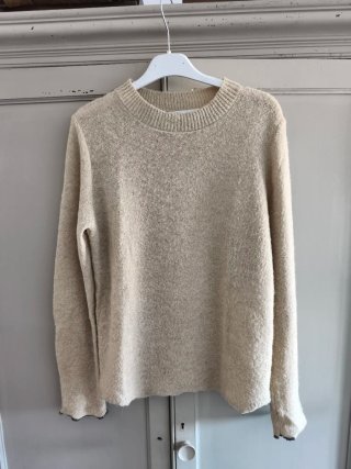 Jersey lana fina beige talla única