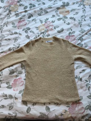 Jersey lana fina beige talla única