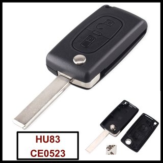 MANDO LLAVE 2 BOTONES PEUGEOT CITROEN CE523 HU83