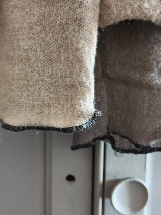 Jersey lana fina gris y beige color topo, rata