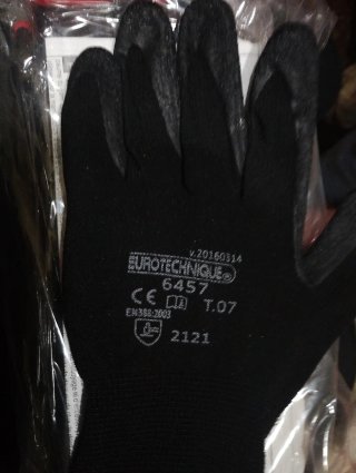 Guantes EUROTECHNIQUE negros (10 pares)