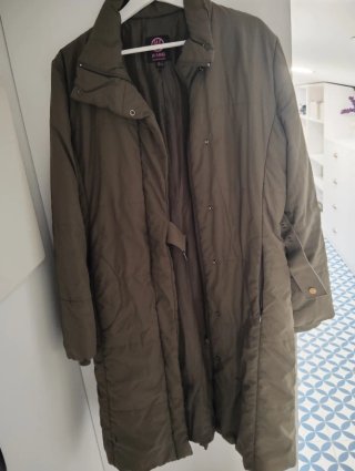 Abrigo Mango Verde Oliva Talla XXL
