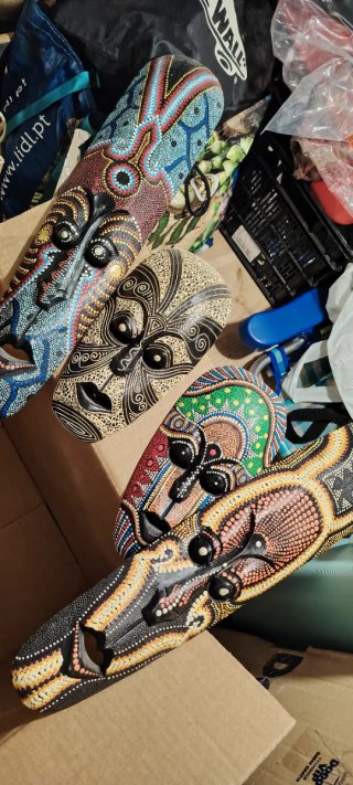 Set de 4 Máscaras Colgantes Decorativas