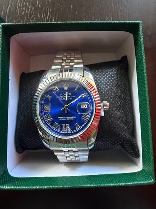Reloj tipo Oyster Perpetual Datejust Azul