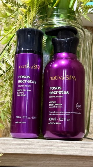 Kit Nativa SPA Rosas Secretas Body Splash e Creme