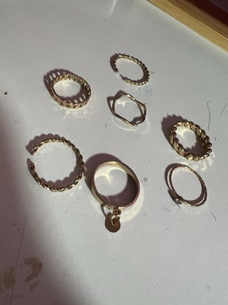 Pack de 6 Anillos Dorados