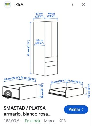 Guardaroba IKEA SMÅSTAD / PLATSA