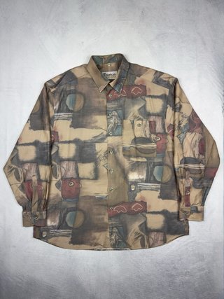 Camisa Vintage con Botones Talla XL