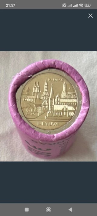 Moneda 2 euros Lituania Kaunas