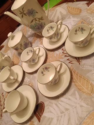 Juego de 6 Tazas de Porcelana Vintage