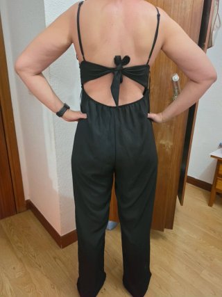 Mono negro encaje mujer