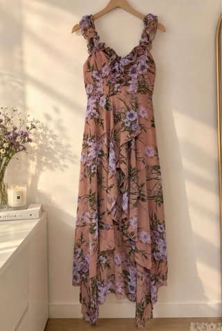 Vestido largo estampado floral