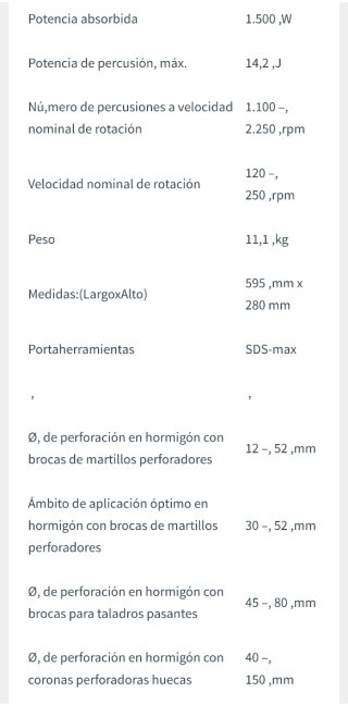 Roto martillo Bosch SDS MAX GBH 11-DE