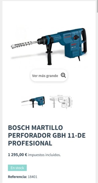 Roto martillo Bosch SDS MAX GBH 11-DE