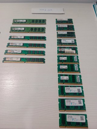 Lote 17 Memorias RAM 2GB DDR2