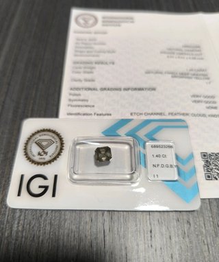 Diamante Natural 1.40ct Certificado IGI