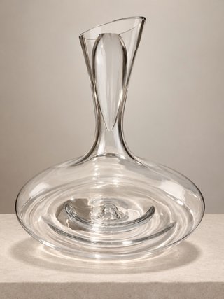 Caraffa vino in vetro trasparente