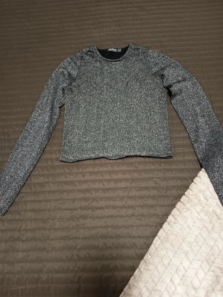 Jersey Stradivarius Negro Brillante Talla S