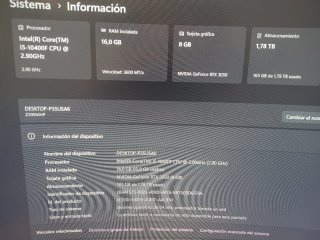 PC Gaming i5-10400F RTX 3050 16GB RAM